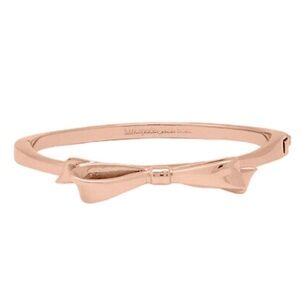KATE SPADE • Rose Gold Bow Love Notes Bangle Bracelet